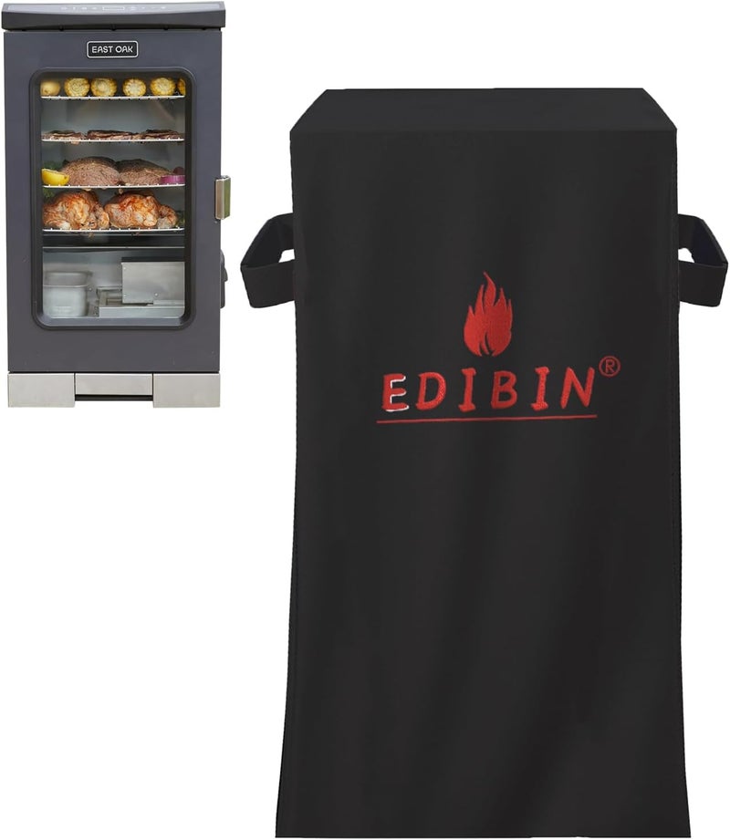 EDIBIN Smoker Grill Cover Fit for East Oak 30" Digital Electric Smoker,Heavy Duty 600D Square Smoker Grill Cover for East Oak 30 inch Electric Smoker - Image 1